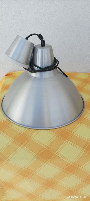 3x Candeeiro em Inox com lâmpada