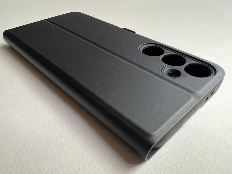 Samsung Galaxy S24 FE чохол-книжка еко шкіра Wave Flap чорний чехол