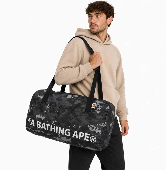 Велика сумка через плече Bape Ape Duffle Bag Camo Digital smart.
