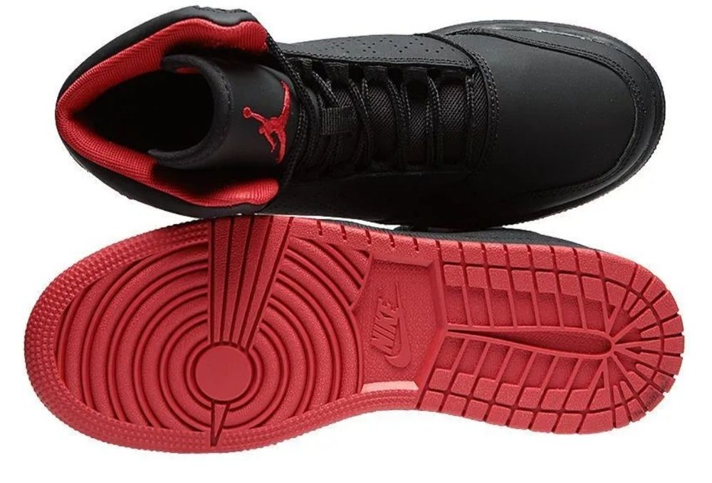 Nike Air Jordan 1Flight 5 Black/Gym Red кросівки чоловічі 27см