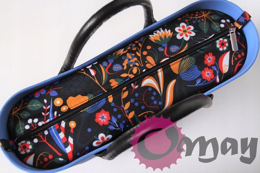 organizer OBAG STANDARD nowy folk czarny 2 kieszenie wkład OMAY