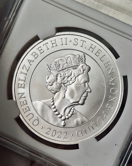 Торговий доллар 1$ 2022р. СРІБЛО. Острів Святої Єлени. 1oz.