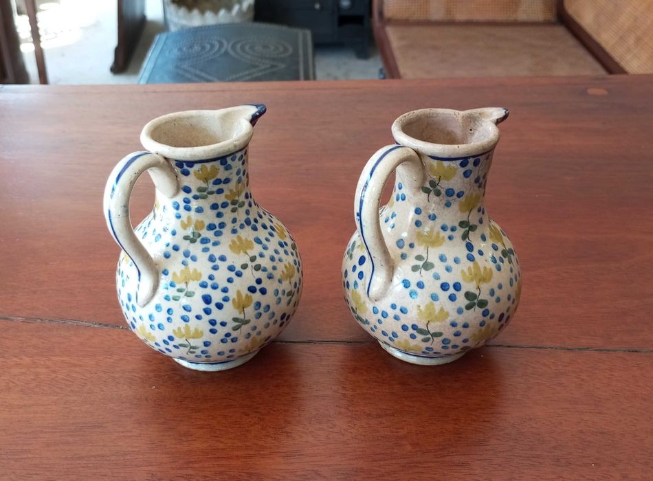 Antigo par de galhetas Portuguesas em faiança séc. XIX