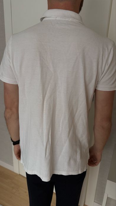 Polo Ralph Lauren biała koszulka Polo M miś bear modna