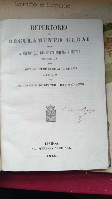 REpertorio do Regulamento geral 1846