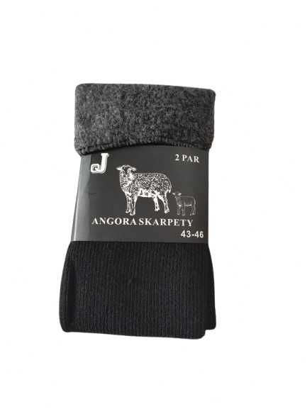 2 pary ciepłe SKARPETY GRUBE ANGORA 43-46 unisex