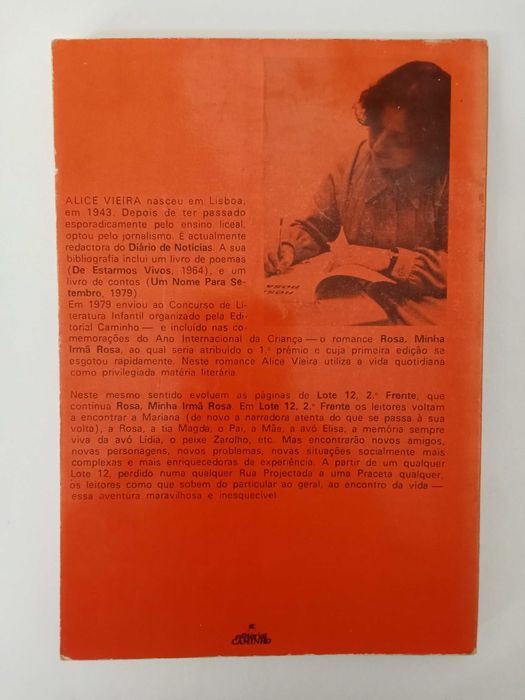 Lote 12, 2.º Frente - Alice Vieira [autografado]