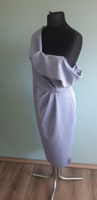 Asos piankowa midi elegancka sukienka XXL