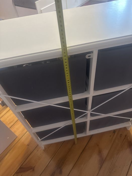 Komoda 2 sztuki kolor szaro biały