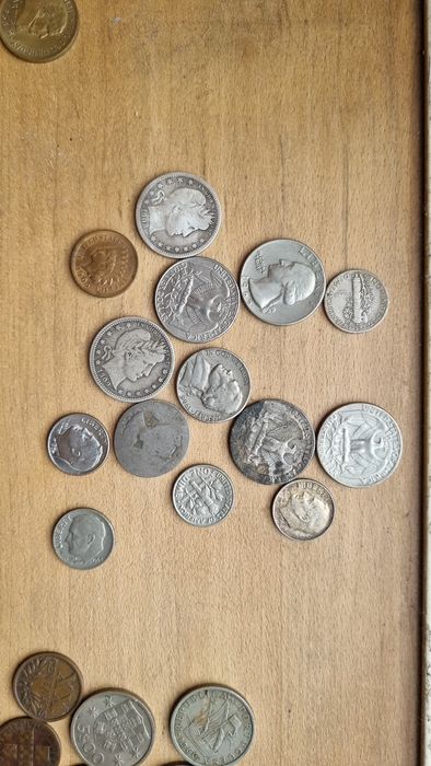 Moedas antigas variadas
