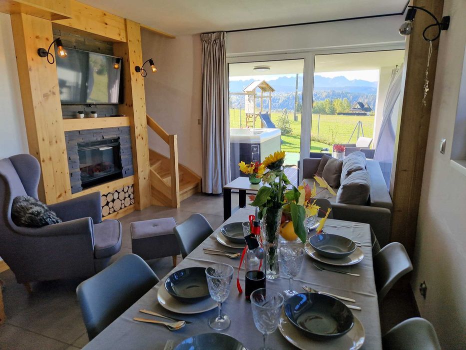 Domek z jacuzzi/widokiem/kominkiem/grillem/8 osobowy/Tatry BiałkaTatrz