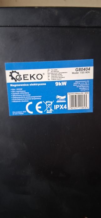 Sprzedam nagrzewnice trójfazową