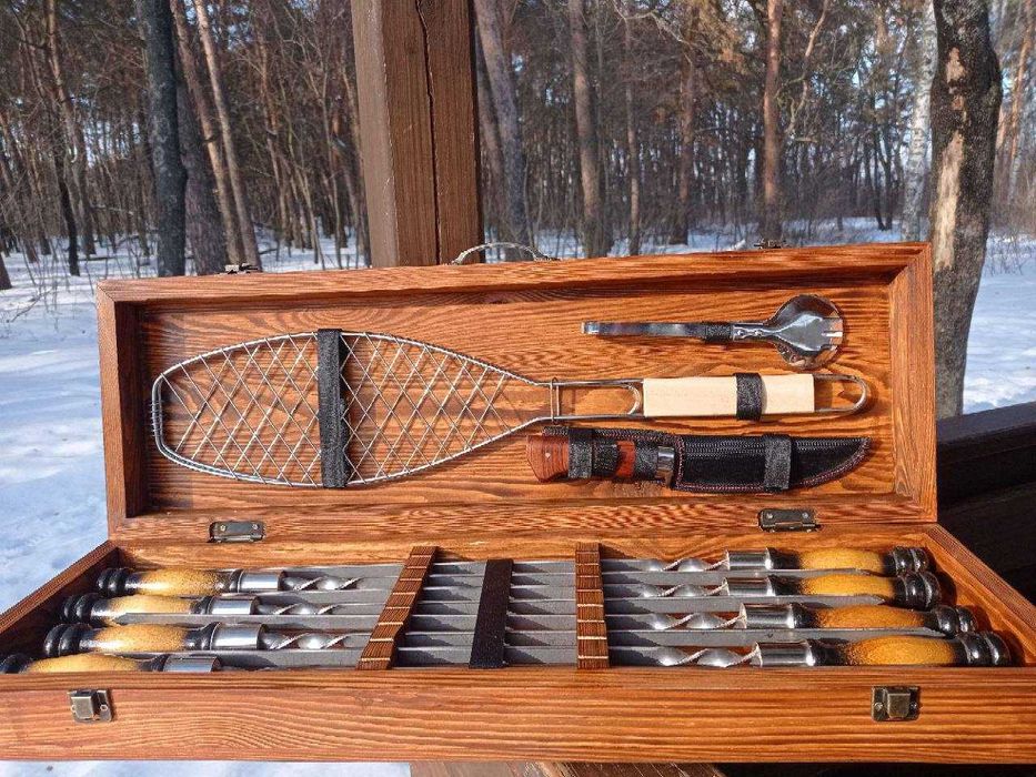 Наборы Шампуров в Кейсе.Подарок.Набор для Пикника.Подарочный кейс.