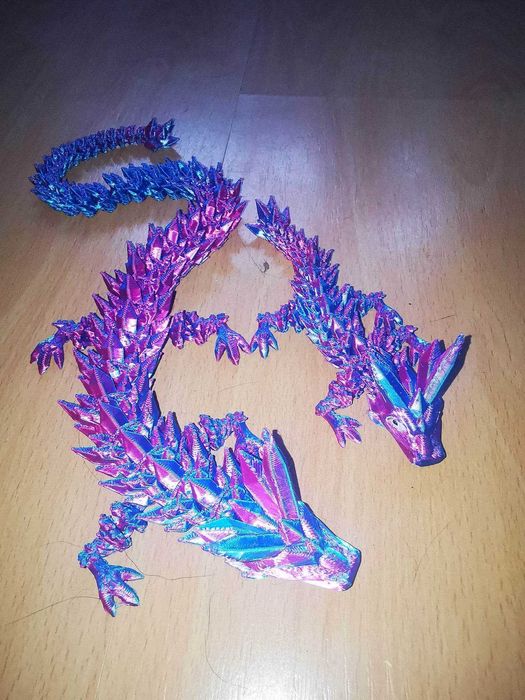 Flexi dragons - kolorowe dwa smoki ruchomy o długości 15 cm i 40 cm
