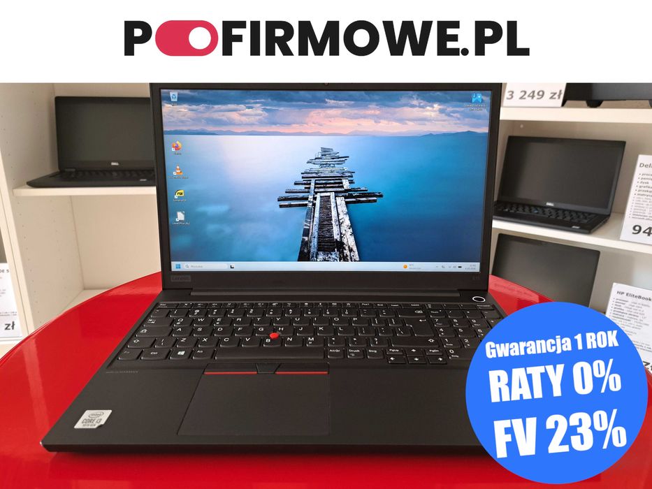 A-Klasa 15" Laptop Lenovo ThinkPad E15 i3-10gen 8GB/256SSD FullHD IPS HDMI USB-C Kamera Win11 Gwarancja 12mc Faktura 23% PoFirmowe.pl