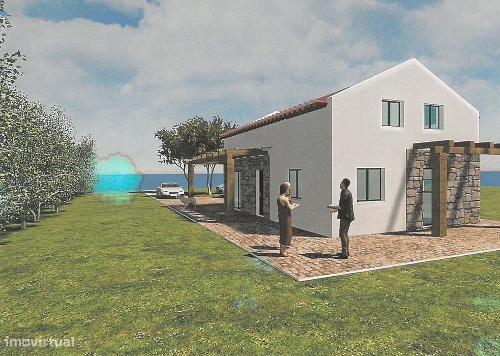 Terreno Plano com Moradia de 104 m² para Concluir