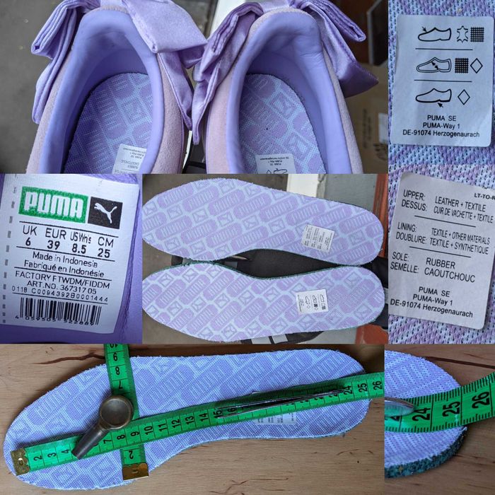 39 - Puma Suede Bow Rihanna Cat Purple Rose кеди кросівки рожеві