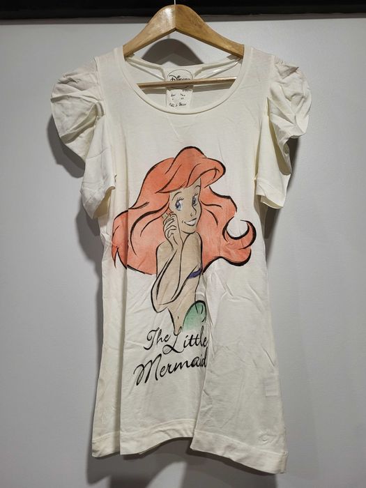 T-Shirt Branca Pequena Sereia Pull & Bear