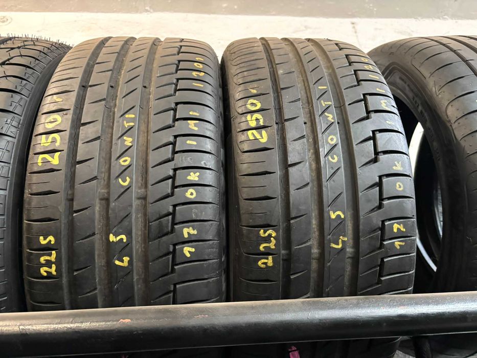 2X OPONY LETNIE 225/45R17 94Y Continental PremiumContact 6 XL Rant Ochronny 7.7MM 2020R