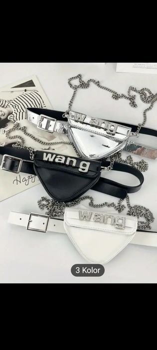 Hit pasek Wang  nerka mini torebka saszetka czarna WANG