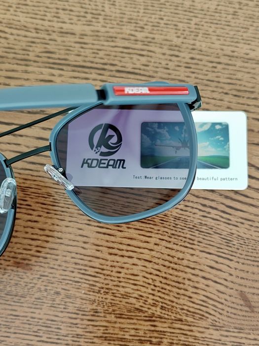 Сонцезахисні окуляри KDEAM KD337 Grey чоловічі з поляризацією UV400