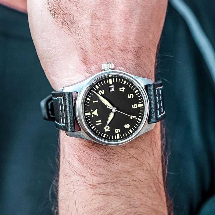 Годинник наручний AddiesDive AD2519 39mm Miyota 8215 WR200m ретро пілот військовий