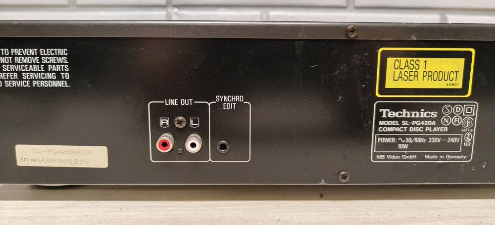 Odtwarzacz CD TECHNICS sl-pg420. Laser PHILIPS