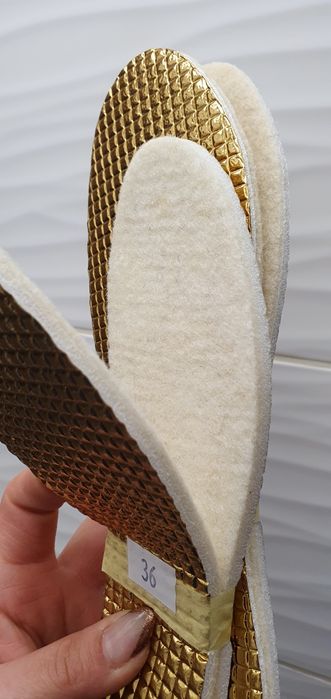 Wkładki do butów owcza wełna izolacja wełniane 43 36