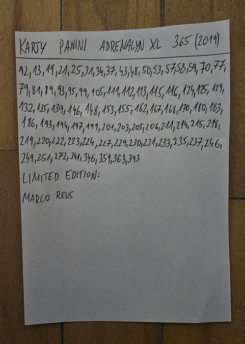 Karty Piłkarskie Panini Adrenalyn XL 365 (2019)