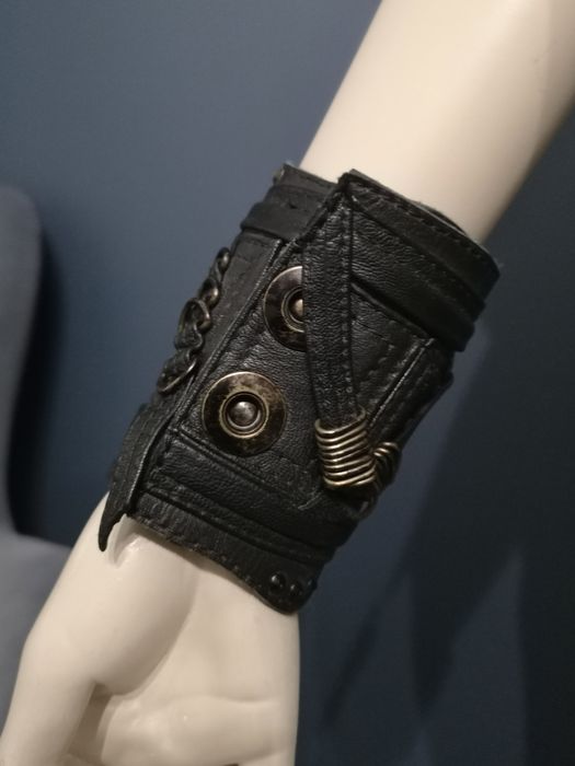 Skórzana bransoleta bransoletka Jungle Tribe rękodzieło unisex