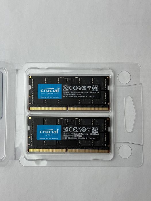 Оперативна пам'ять Crucial DDR5 SO-DIMM Kit 64GB (2x32GB) 5600MHz