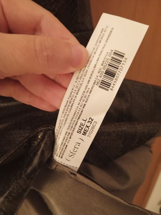 Vestido tamanho L Sfera padrão cobra com pregas