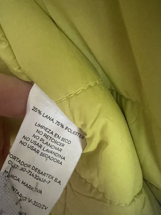 Kurtka Markova 42 limonkowa cytrynowa ocieplana wełniana