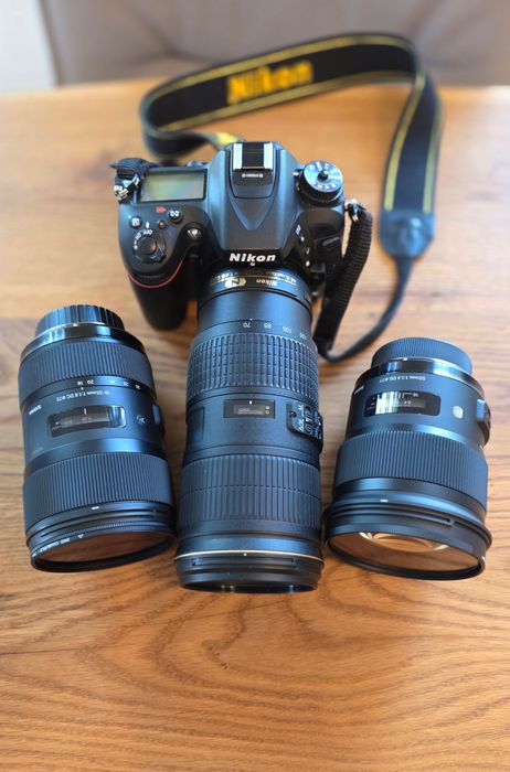 KOMPLET NIKON D7100 + OBIEKTYWY 70-200, 18-35, 50 // JAK NOWE!!!
