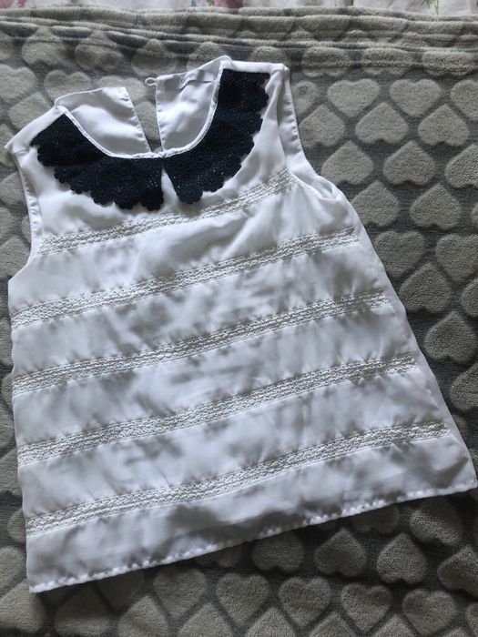 Bluzka galowa dla dziewczynki z kolnierzykiem george