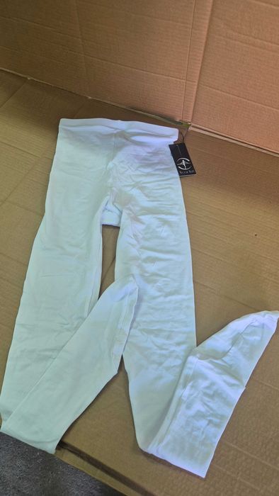 Legginsy  męskie rajstopy baletowe  WearMoi białe rozm M