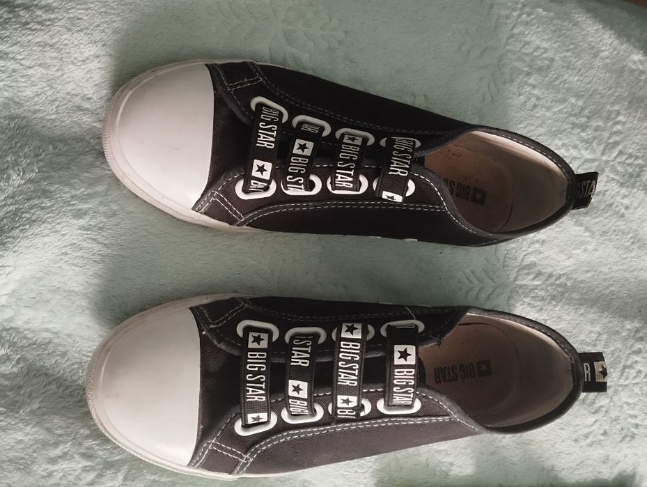 Trampki tenisówki czarne big star 37 na gumki