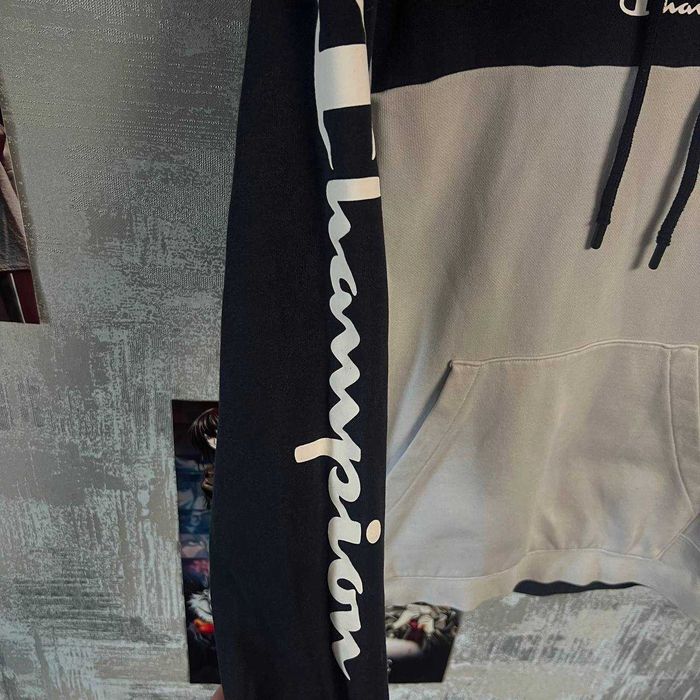 ‼️-50%‼️Худи Champion в синяя белая S