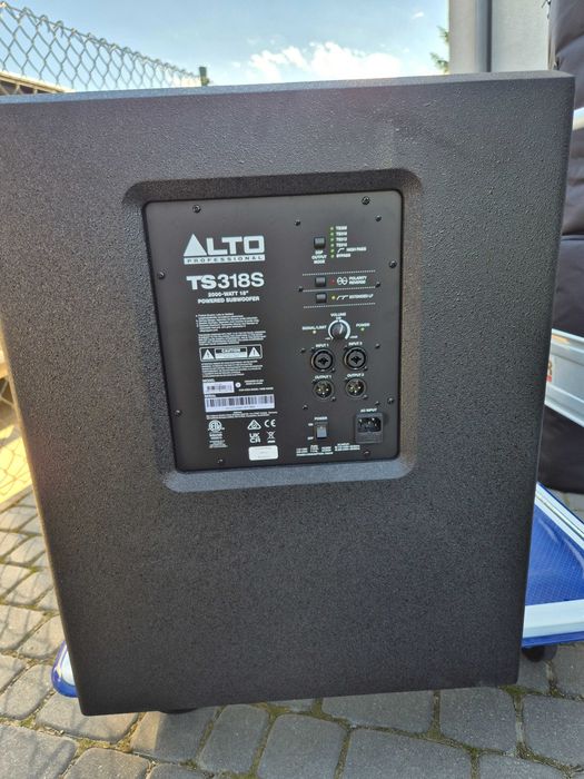 2x Subwoofer aktywny Alto TS318s, z crossoverem, stan idealny, 3 imprezy, pokrowiec