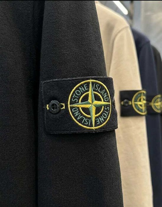 XS-XXL // Новый Свитшот Stone Island Черный // Толстовка Зипка Стоник
