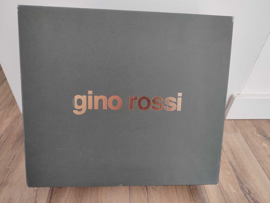 Kozaki botki Gino Rossi roz.37 czarna skóra chic