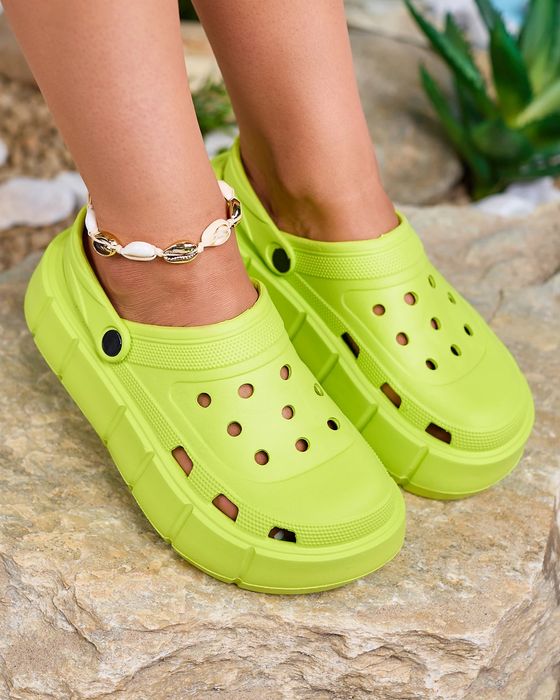 4 KOLORY 36 37 38 klapki 39 40 crocsy ażurowe na grubej podeszwie guma