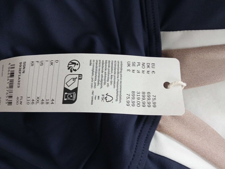 Trójkolorowy strój kąpielowy Esprit