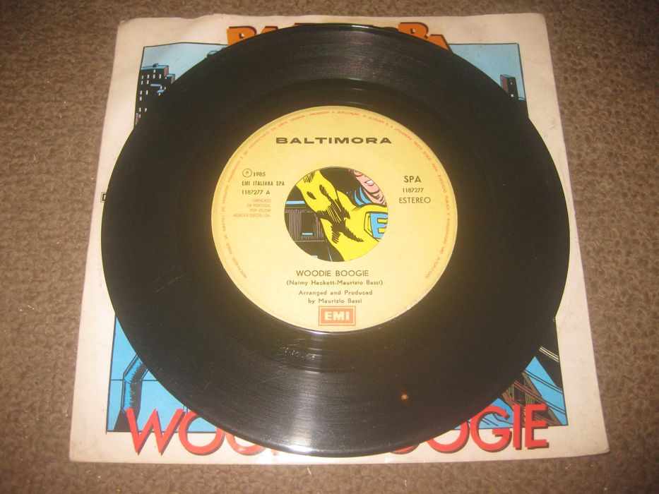 Vinil Single 45 rpm dos Baltimora "Woody Boogie"