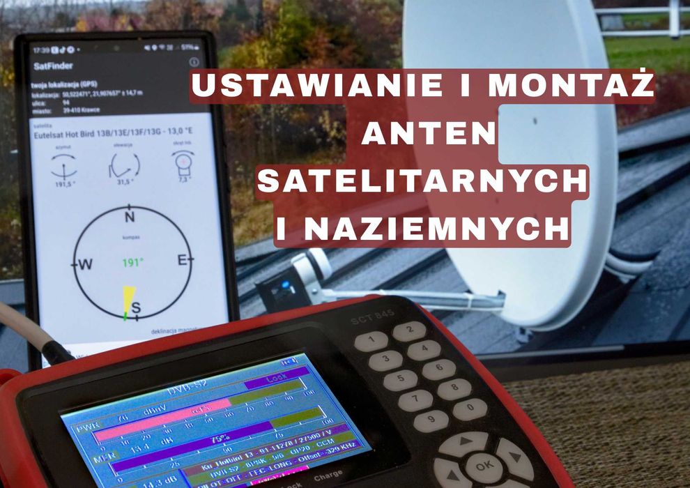 Ustawianie i montaż anten SAT i TV, montaż kamer, moniitoring, antena