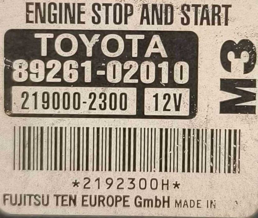 Módulo Eletrónico 89261-02010 - TOYOTA AURIS