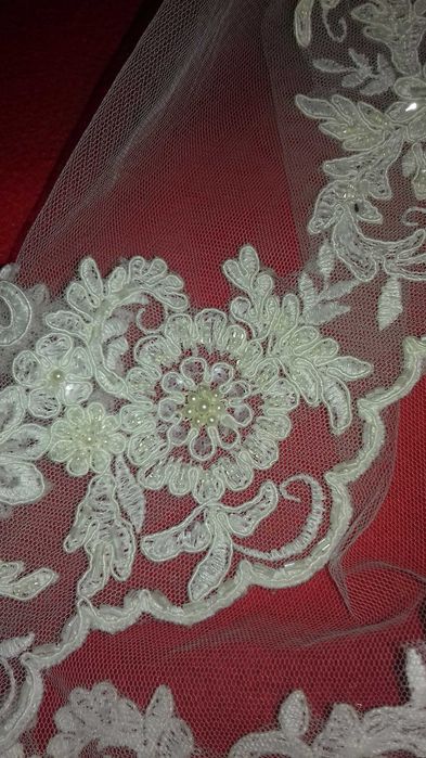 Свадебная фата двухярусная