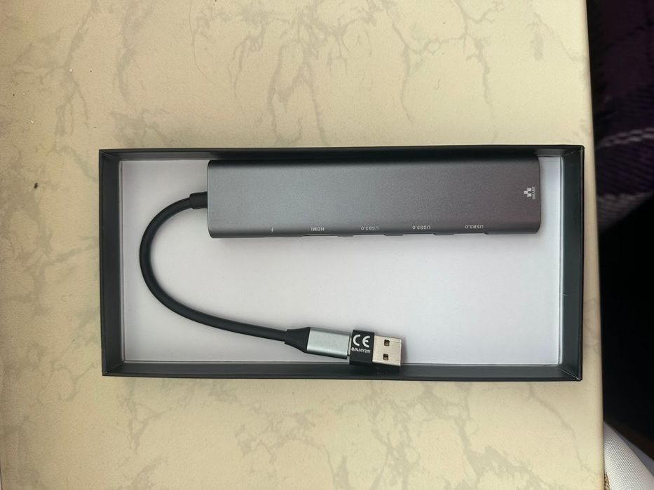 Хаб адаптер llano usb-c hub с преходник в подарок