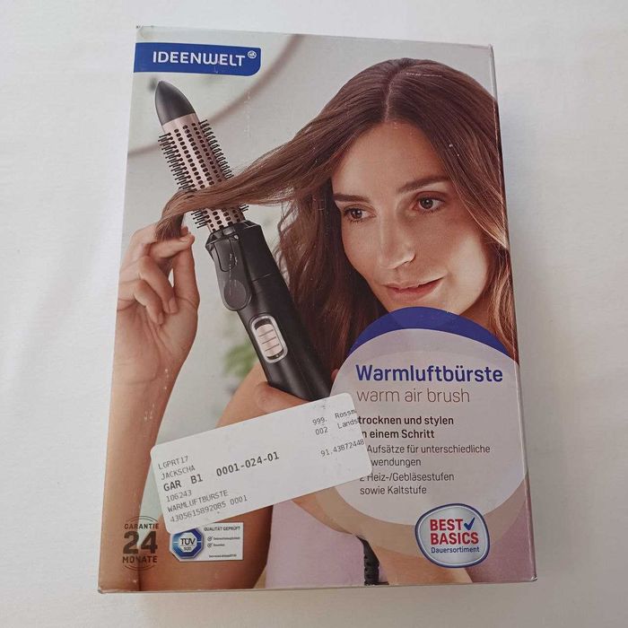 Фен гребінець для укладання волосся 3 насадки.