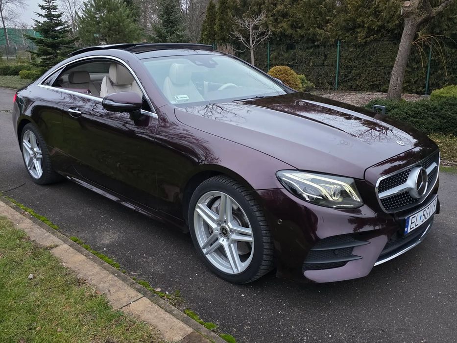 Mercedes-Benz Klasa E E400coupe, 3.0 biturbo,333KM,designo,masaże,360,foliaPPF, bezw,HUD,VAT